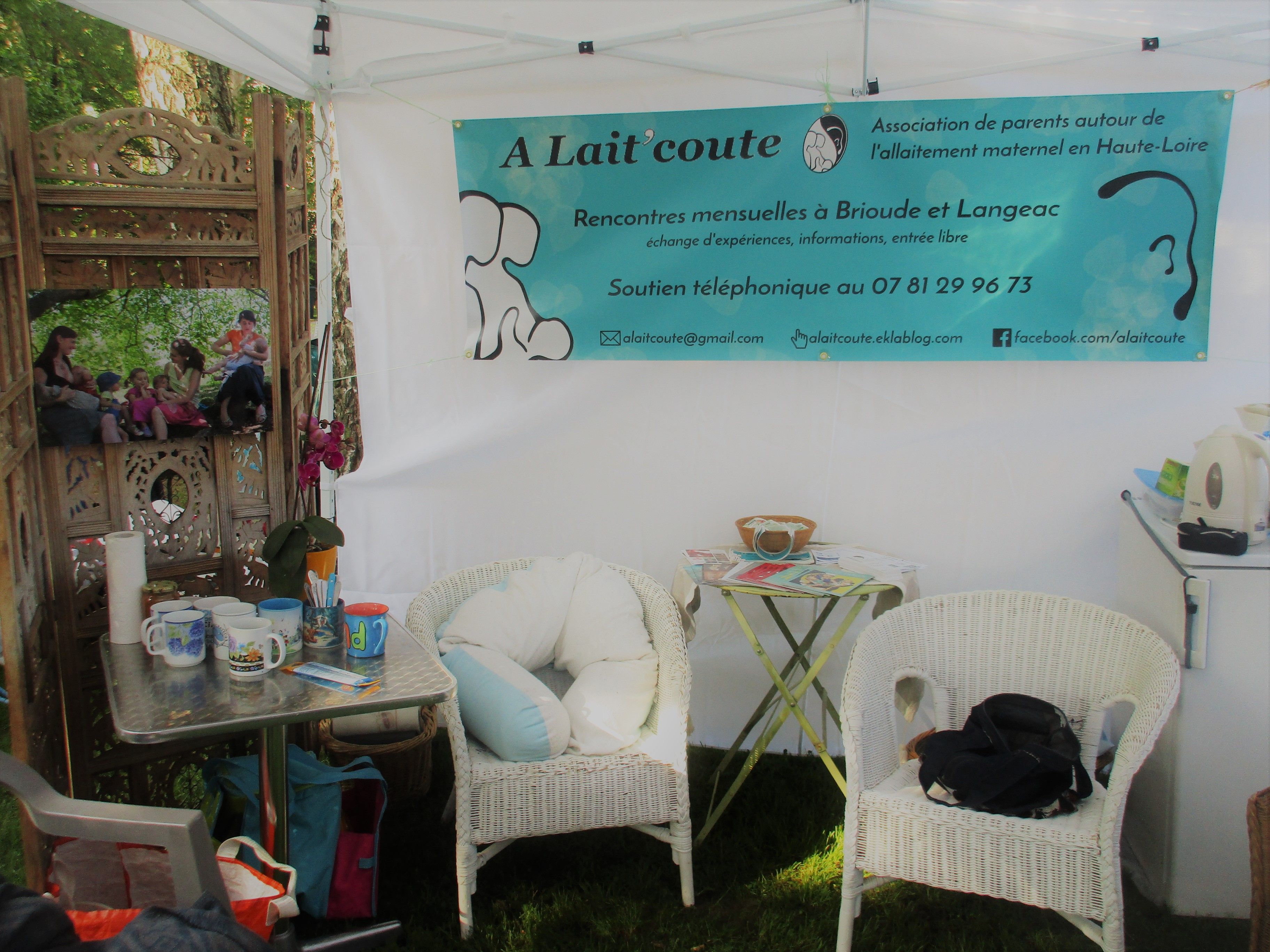 Stand Pause tétée Foire bio de Langeac 2018