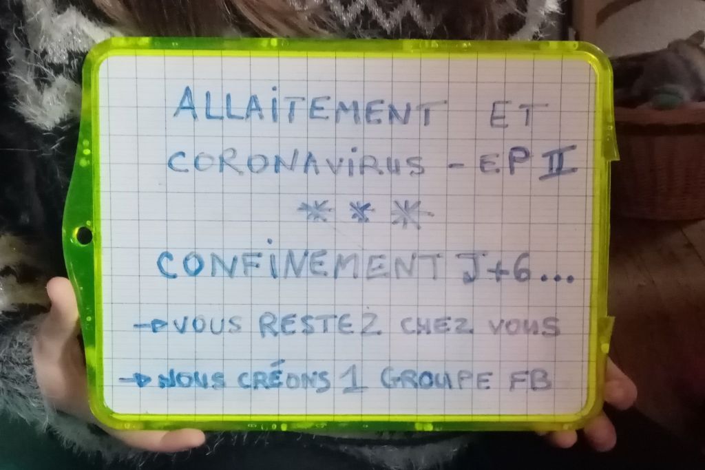 Visuel d'A Lait'coute sur le thème de l'allaitement maternel pendant l'épidémie du Coronavirus - épisode 2 : Aide pendant le confinement