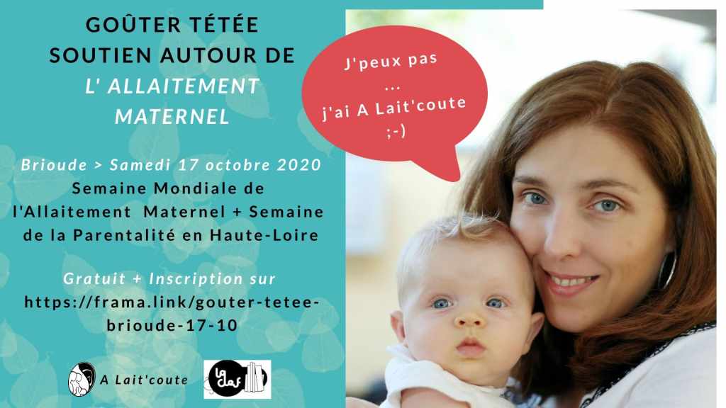 Visuel de la rencontre allaitement le 17 octobre 2020 à Brioude dans le 43
